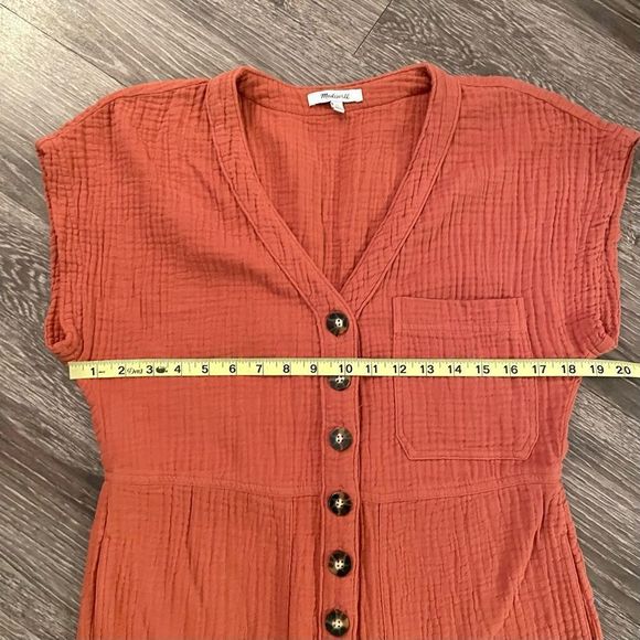 Madewell lightspun cap sleeve jumpsuit size XS - Picture 8 of 11